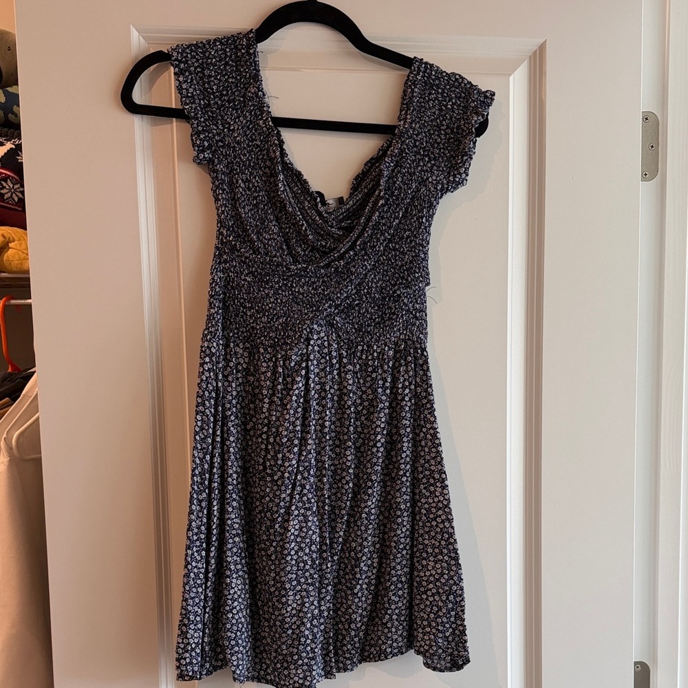 Navy Floral Dress